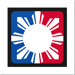 Filipino Red White Blue Sun by AiReal Apparel Posters and Art